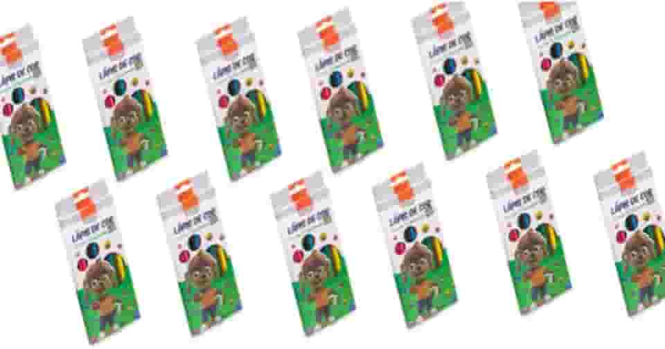 Kit 12 Caixa Lápis de Cor 12 Cores Resina Reciclada Sextavado