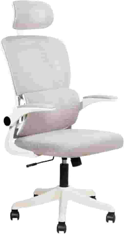 Cadeira De Escritório Ergonômica Giratória com Apoio de Braços 150kg 3D Plus (Branca)