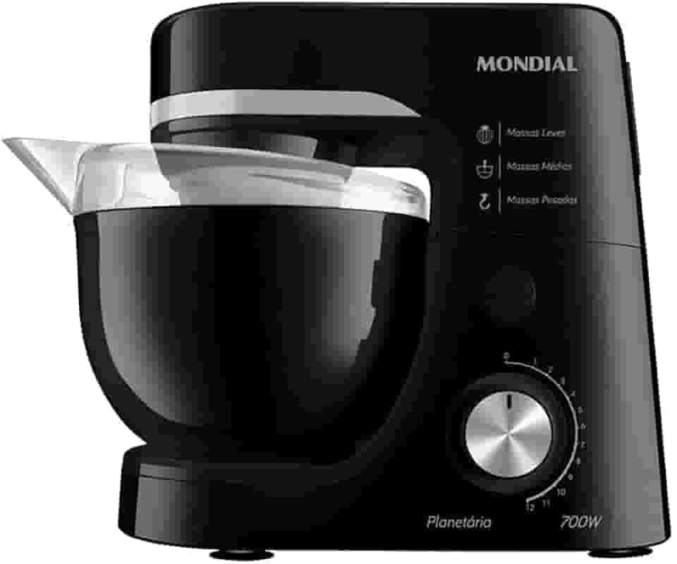 Batedeira Planetária, Mondial, Preto, 700W, 110V - BP-03-B