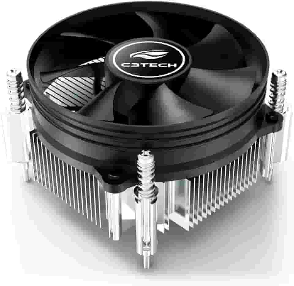 C3Tech Cooler FC-20BK para Processador Intel conector de 3 pinos com 7 lâminas 2200 RPM