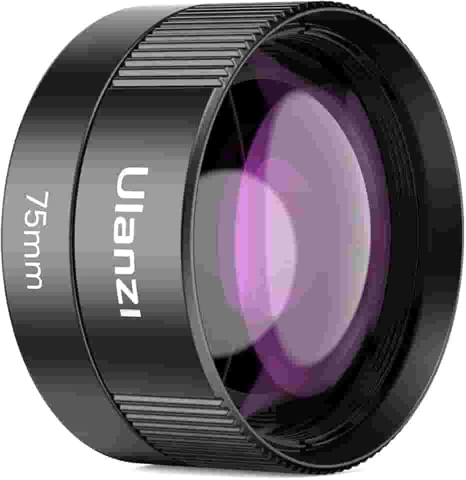 ULANZI CL-003 Lente macro de telefone, lente de câmera de telefone HD 75 mm para rosca de 17 mm, compatível com iPhone Samsung capa de gaiola para smartphone com adaptador de 17 mm
