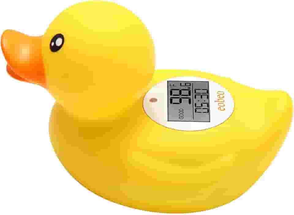 Termômetro De Banho Duck Baby - Termômetro De Banho De Segurança De Leitura Instantânea Com Alertas De Temperatura Da Água E Cronômetro De Banho - Brinquedo De Banho Flutuante E Termômetro Dig