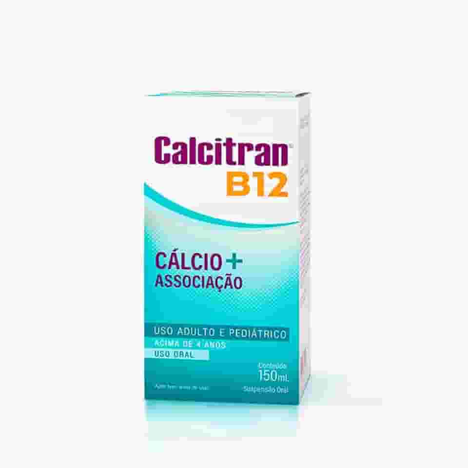 Calcitran B12 Solução Oral 150ml - Cálcio com Vitamina B12 Infantil e Adulto