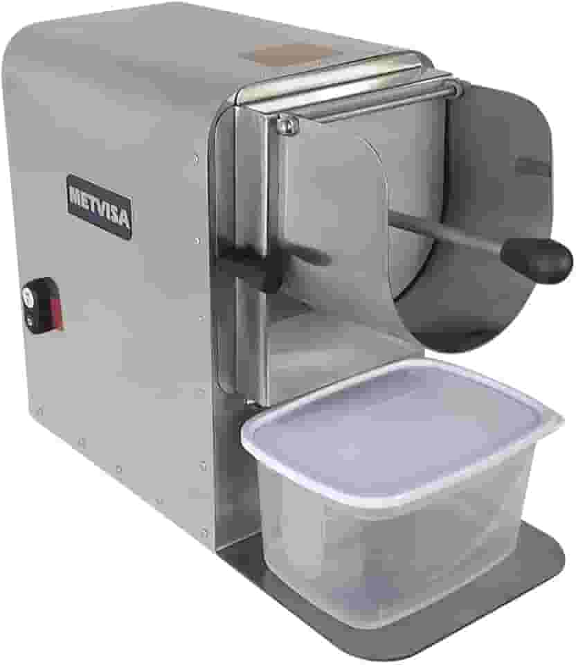 Ralador e Desfiador Industrial de Queijo e Coco Metvisa RDA + 3 Discos em Aço Inox Prata