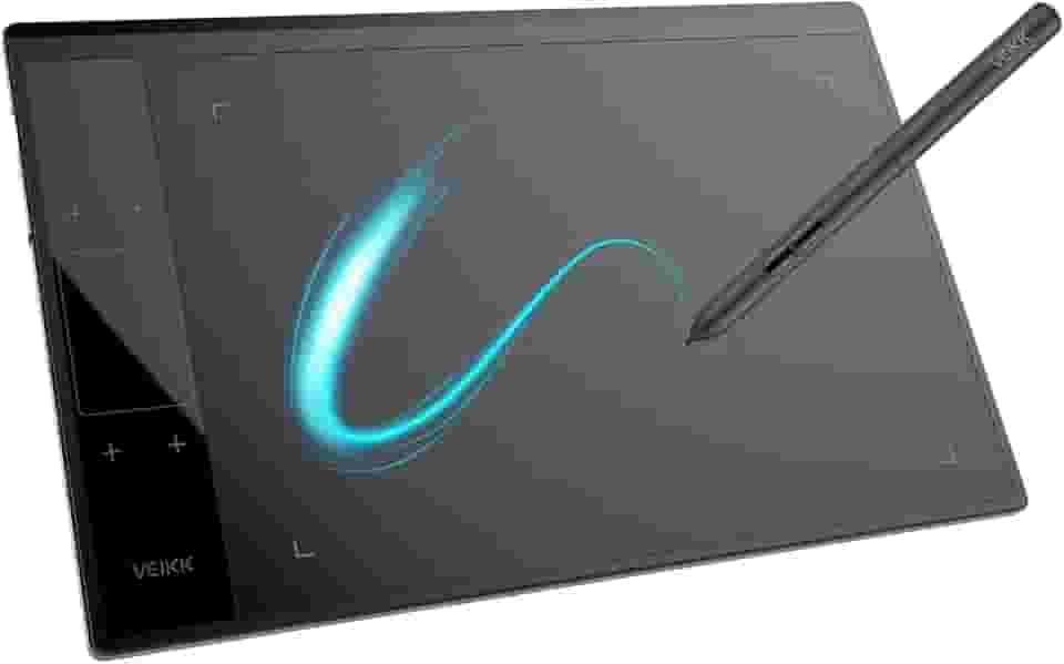 VEIKK Tablet de desenho gráfico A30 V2, 25,4 x 15,2 cm com caneta passiva de 8192 níveis, compatível com Windows, Mac, Chrome, Linux e Android