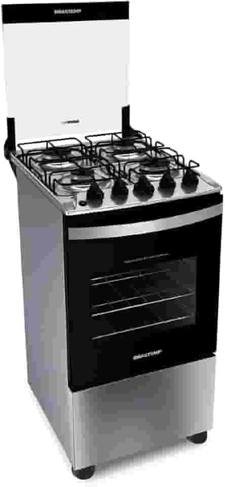 Fogão Brastemp 4 Bocas Inox com Duas Prateleiras com Alturas Ajustáveis - BFO4NBR Bivolt