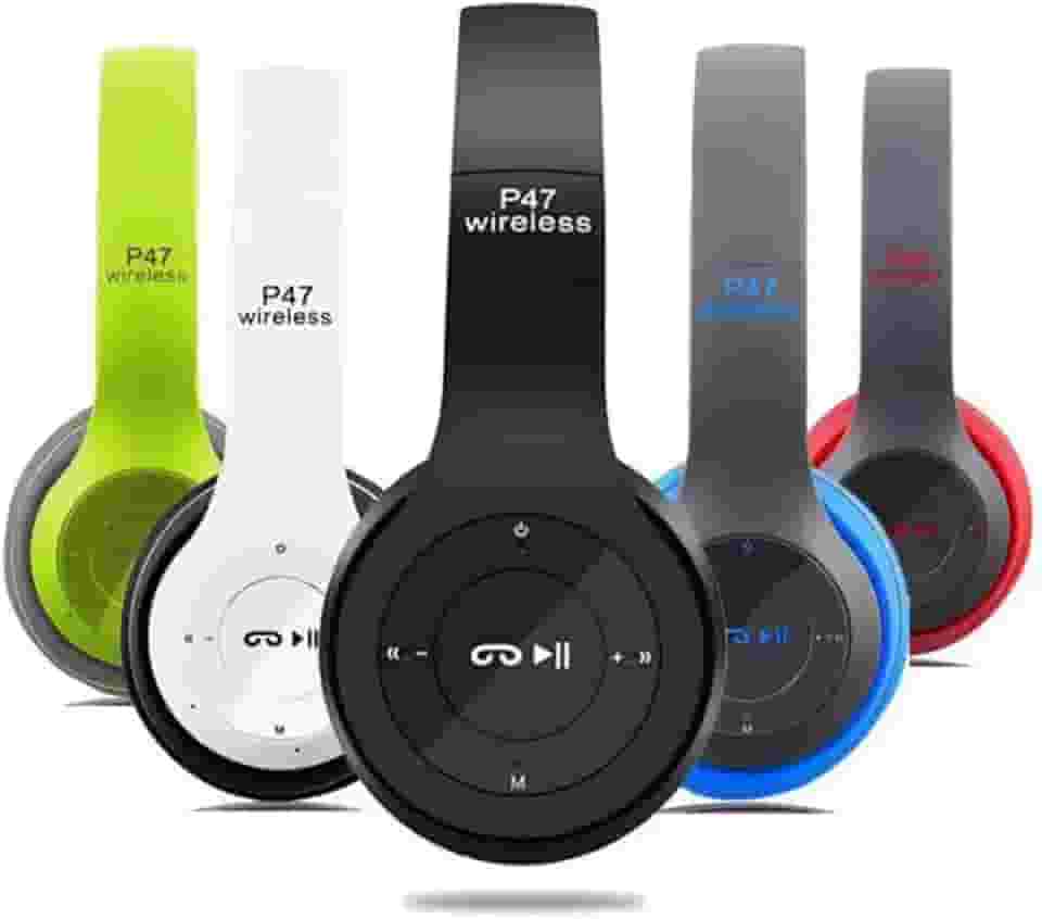 Fone de Ouvido Headphone Sem Fio Estéreo Bluetooth P47 Wireless Micro Sd 5.0 Dobrável Com Microfone Regulável Marca Nosredna Shop