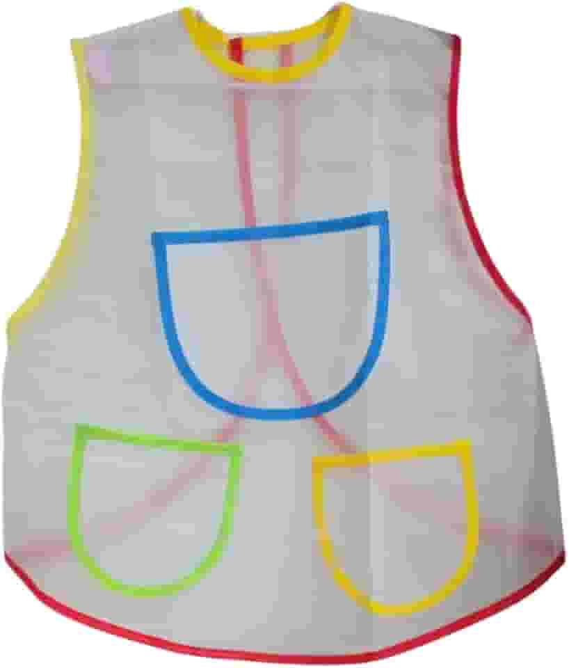 Avental Infantil Transparente Sem Mangas Com Ajuste Leve Disponível Nos Tamanhos P M E G