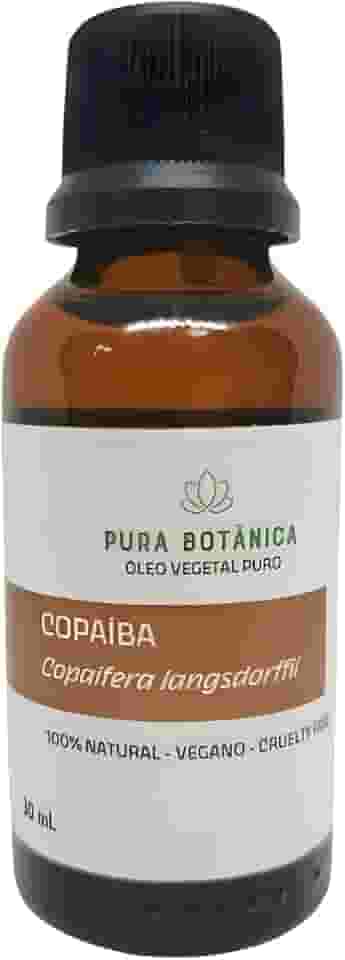 Óleo Vegetal de Copaíba 30ml – 100% Puro Pura Botânica para Cuidados com a Pele, Hidratação Natural, Massagem e Rotinas de Bem-Estar