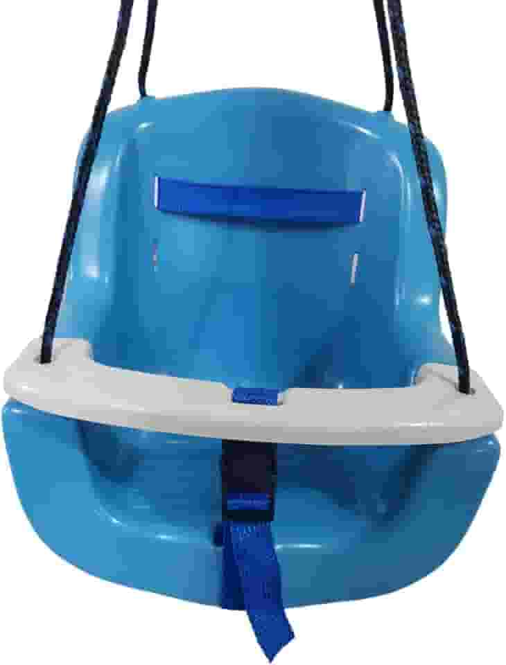 Balanço Infantil CORES Plástico Bebê Criança Cadeirinha Com Corda - Cores Escolha a sua… (Azul)