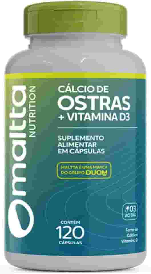 Cálcio de Ostras c/Vit D 120cps 750mg Duom