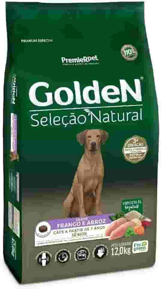 Ração Golden Seleção Natural Cães Medio e Grande Porte Sênior 12kg