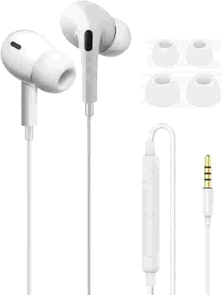 Gshield Fone de Ouvido com Fio Intra Auricular, Microfone Integrado 1,2m Dual Air (P2, Branco)