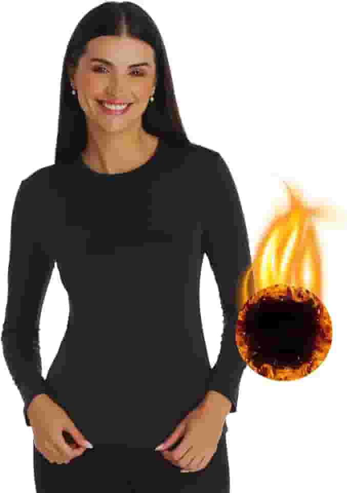 Blusa Segunda Pele Feminina Termica Flanelada Pelucia Manga Longa