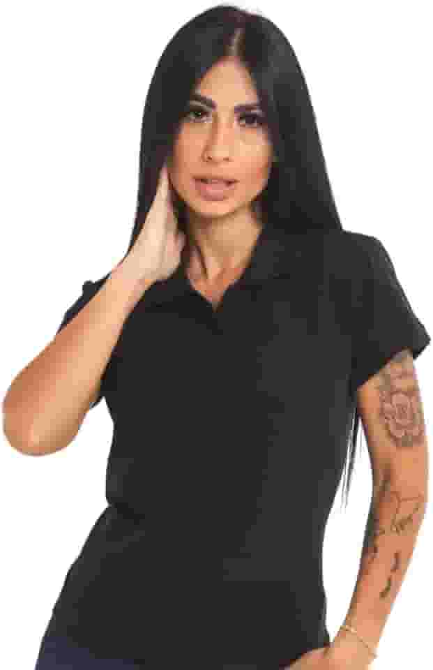 Kit 2 Camisas Polo Femininas Camiseta Gola Piquet