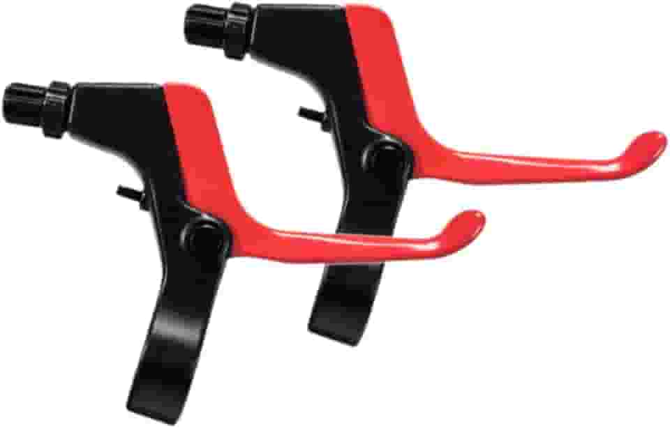 rockible 2x Alavancas de freio para bicicleta infantil, Alças de bicicleta de liga de alumínio, Alças de freio, Alavancas de freio para crianças, Preto Vermelho
