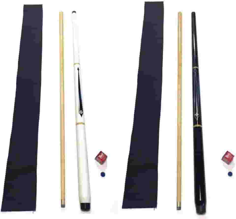 Kit Com 2 Tacos Sinuca Bilhar Profissional Cruz Preto/branco