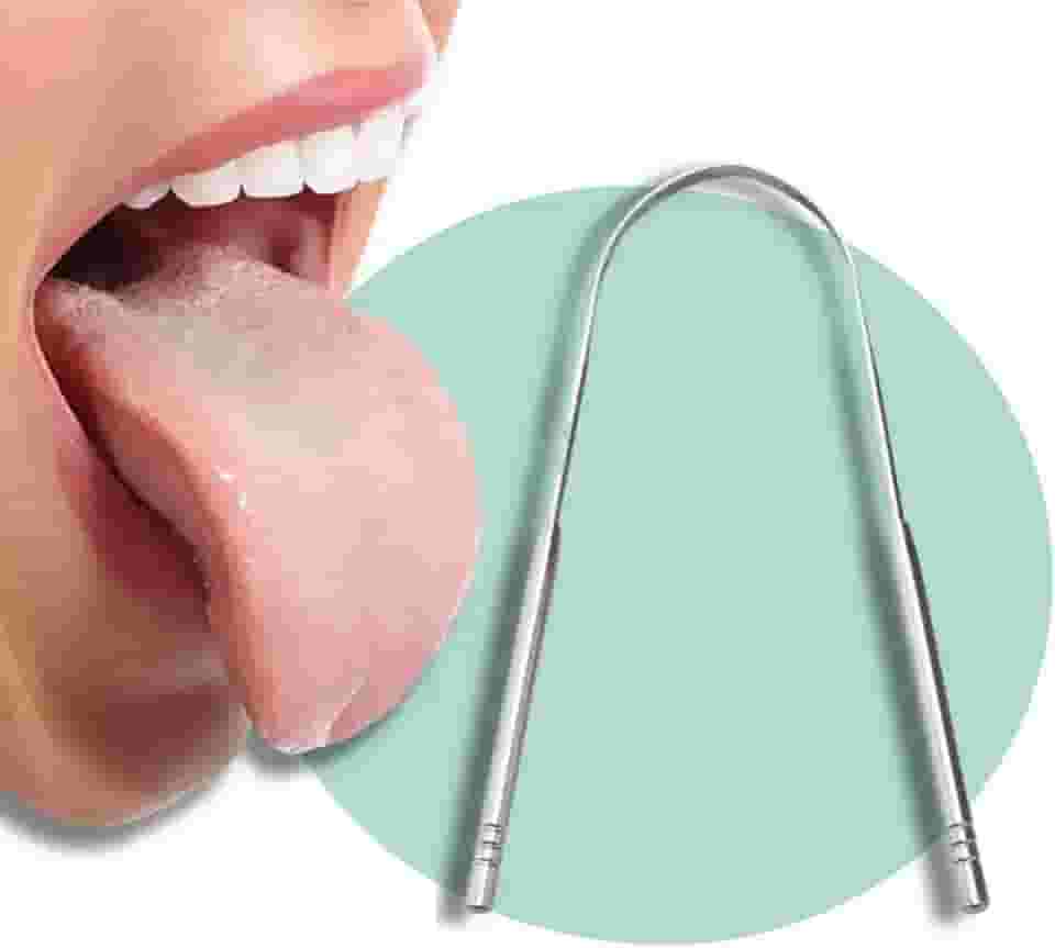 Raspador de língua em aço inox. Remove resíduos, combate o mau hálito e promove higiene bucal completa de forma prática e durável – Qualidade Premium LNSTORE