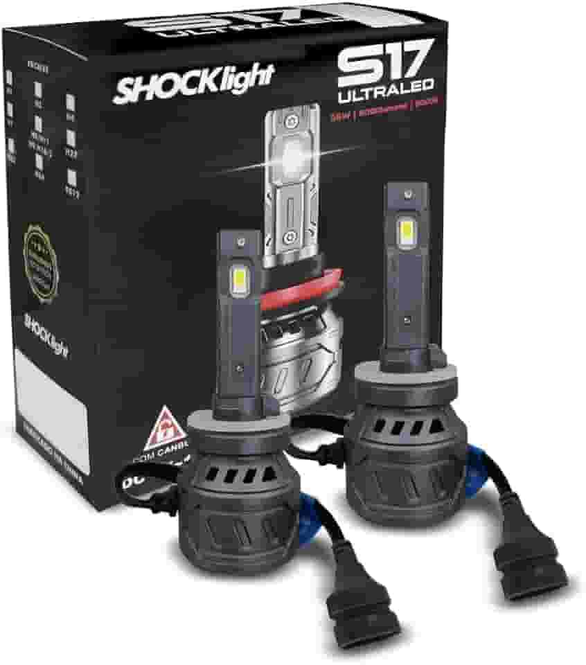 Kit Lâmpadas Ultra LED H27 S17 Nano 6000k 5000 Lumens 55w CanBus