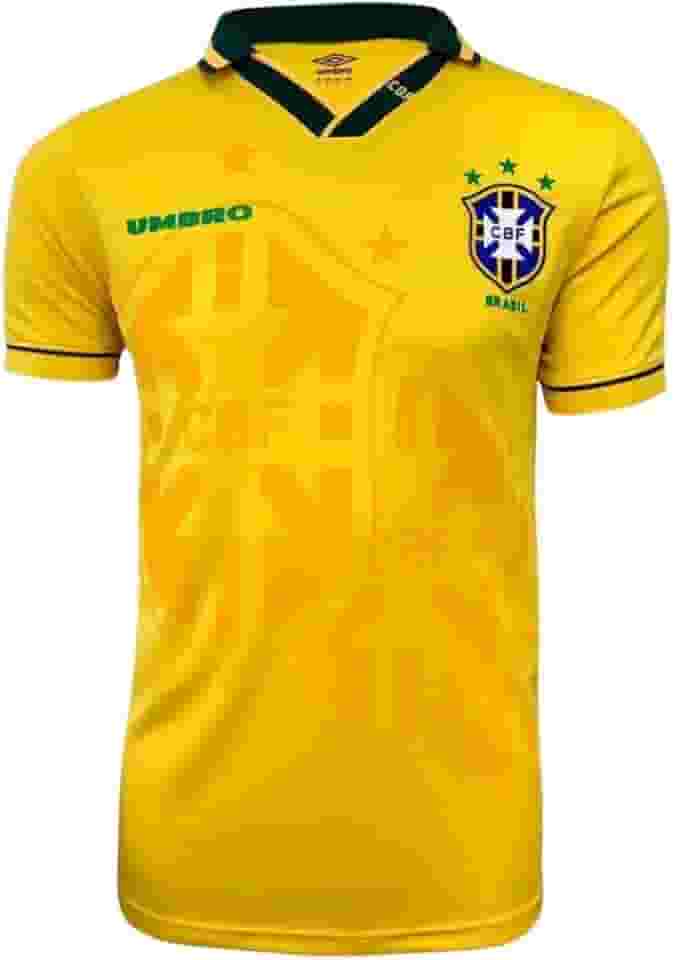 Camisa Brasil 1994 | Amarela | Masculina Torcedor | Escudo Bordado | Tecido Dry | Pronta Entrega