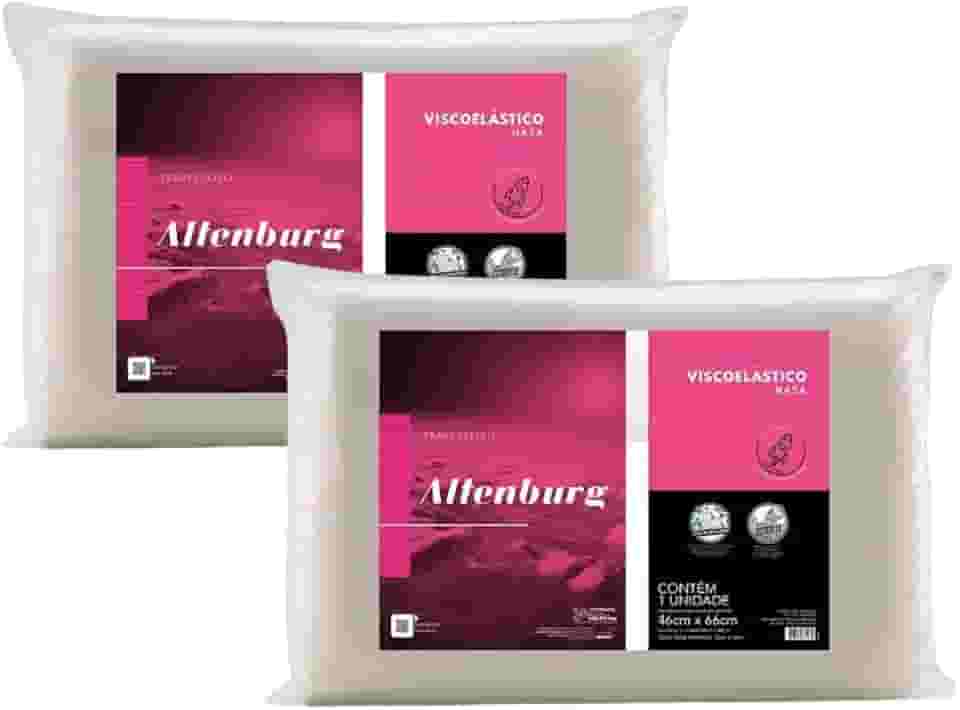 Kit 2 Travesseiros Altenburg Viscoelástico Nasa, 46 x 66 cm