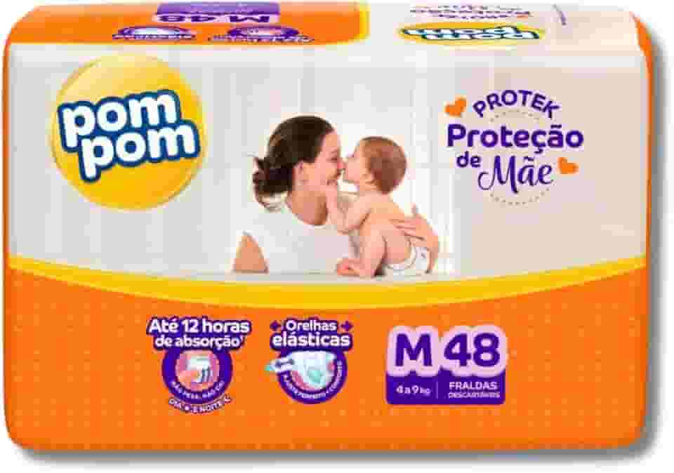 Fralda Infantil Pompom Dermaprotek - Médio (M) (Médio)