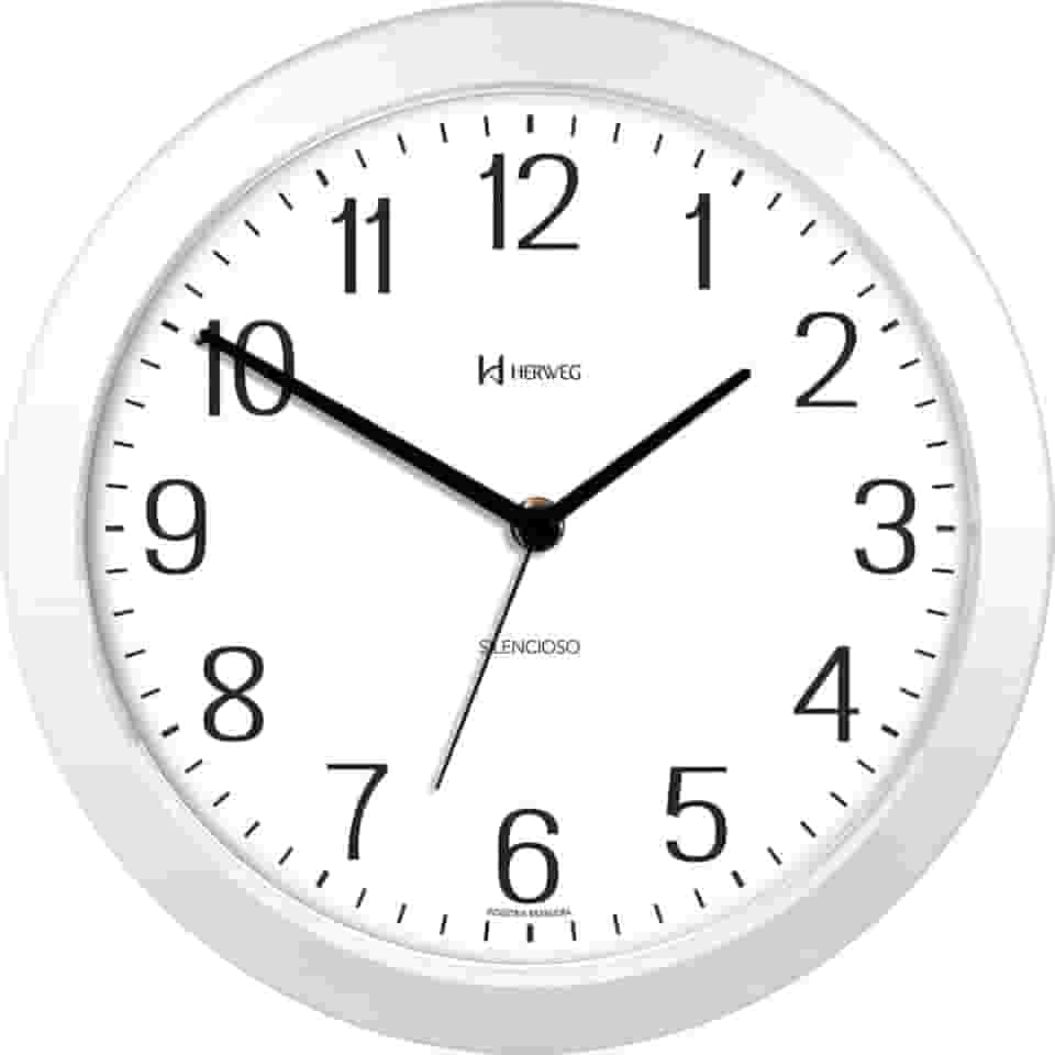 Relógio de Parede Quartz Branco