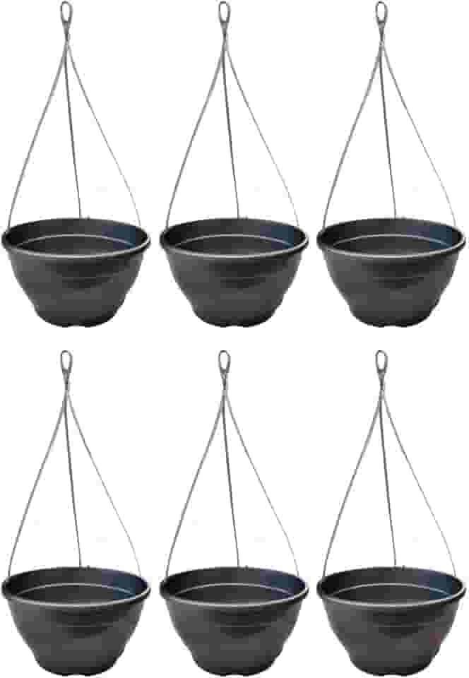 Kit 6 Vaso/cuia Suspenso Para Samambaia e Planta Pendente + Cabo De Aço