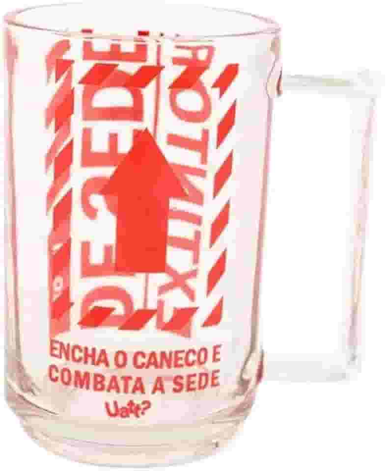 Caneco Classic de Vidro, 320ml, Design Extintor de Sede, Dimensões 10 x 11,5 x 7,3 cm, Para Cerveja, Caipirinha, Sucos e Coquetéis