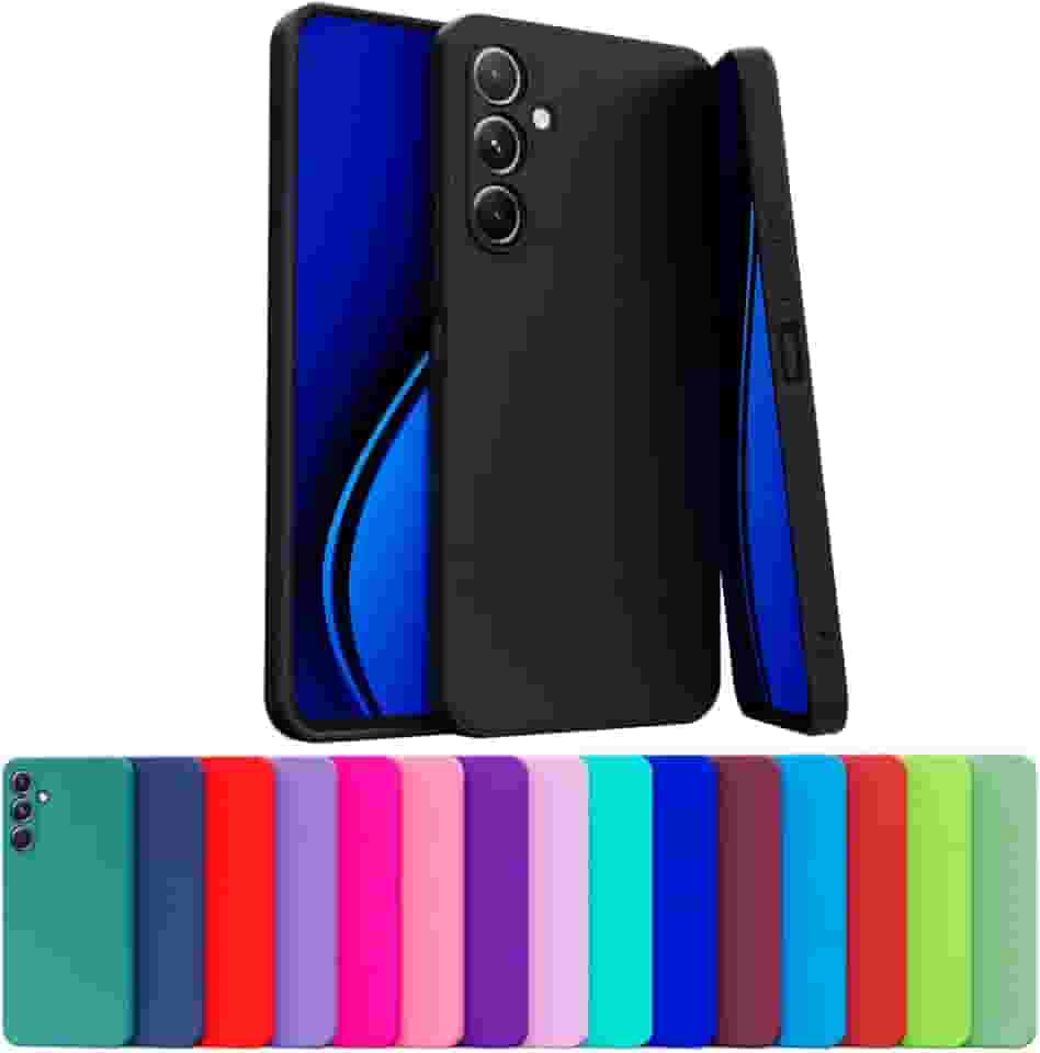 Capa Capinha Case Compatível Samsung Galaxy M35 Silicone Aveludada Com Proteção De Câmera (PRETO)