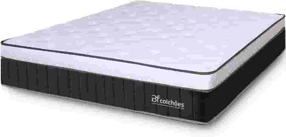 Colchão Casal Molas Ensacadas Intermediário Firme de Pillow Espuma D45 193x203X26 BF Colchões