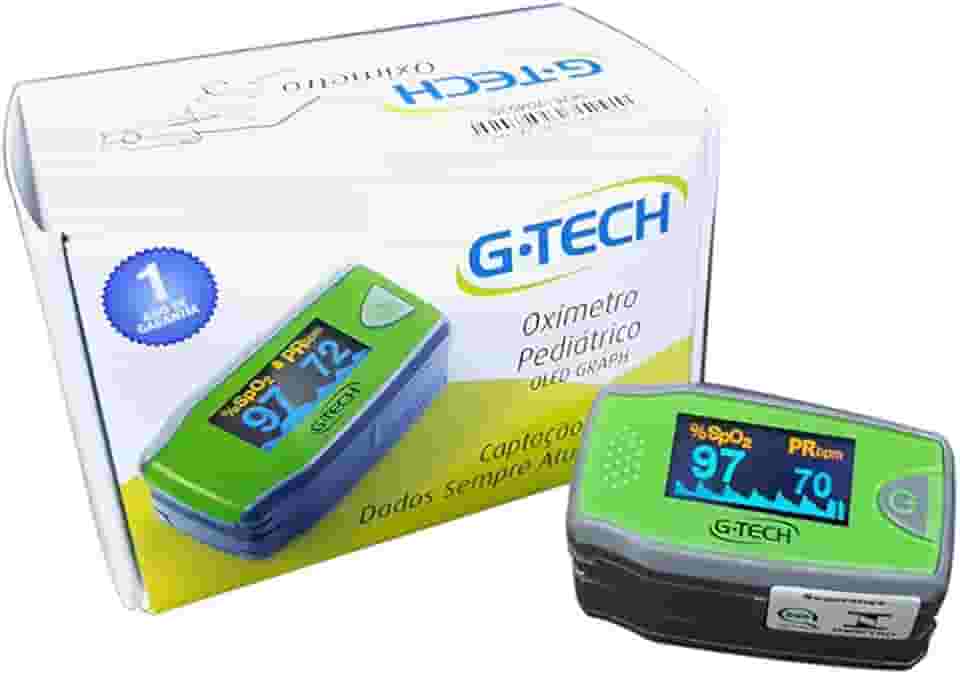 Oxímetro De Dedo infantil Profissional Alto Contraste e Fácil Leitura G-Tech