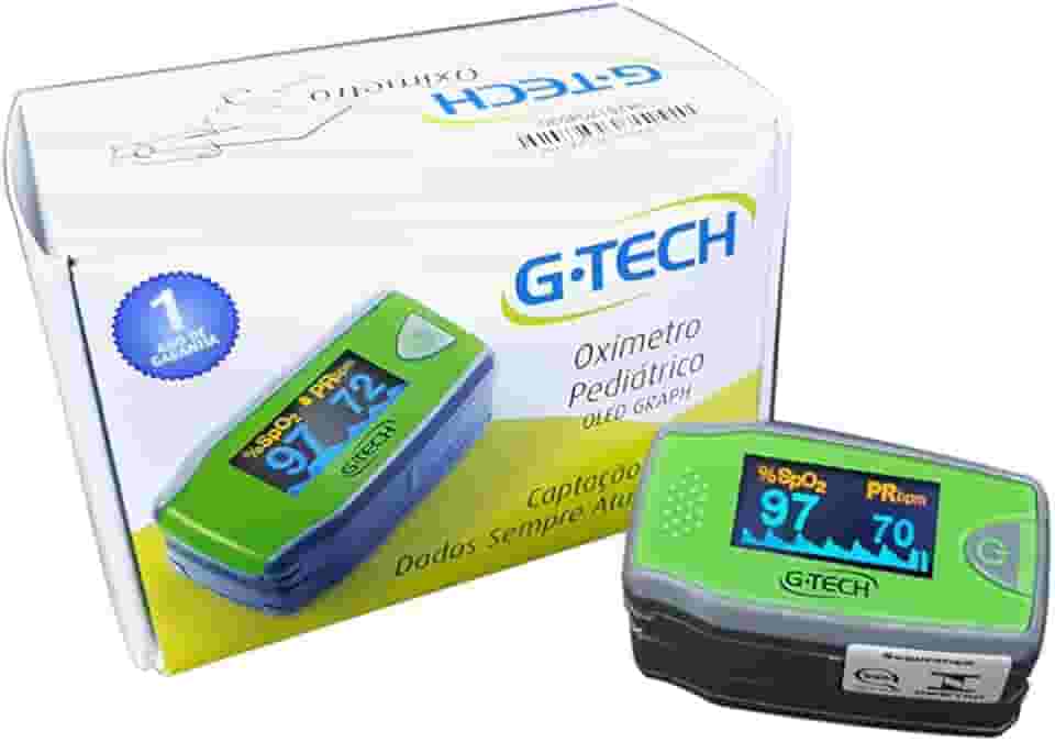 Oxímetro De Dedo Pediatrico Profissional Alto Contraste e Fácil Leitura - G-Tech