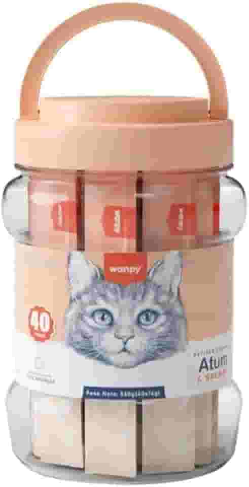 Wanpy Creamy Petisco Cremoso para Gatos, 40 Sachês, 560g, Sabores Sortidos