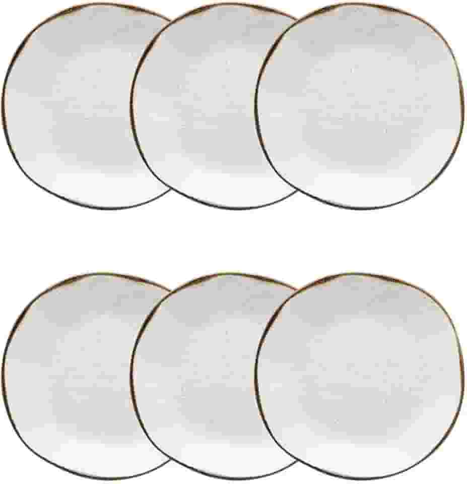 Conjunto com 6 Pratos Fundos, Oxford, 22,5cm Ryo Maresia