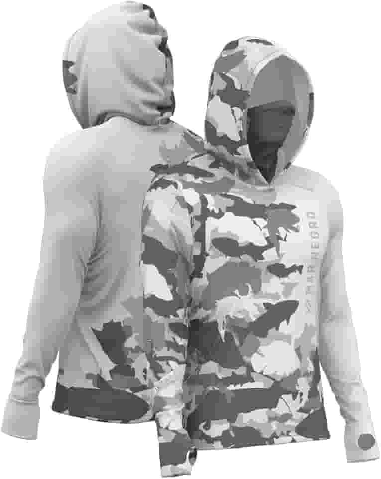 Camiseta de Pesca Masculina X-protect 360 Sublimada - Mar Negro Silver Rio Gg