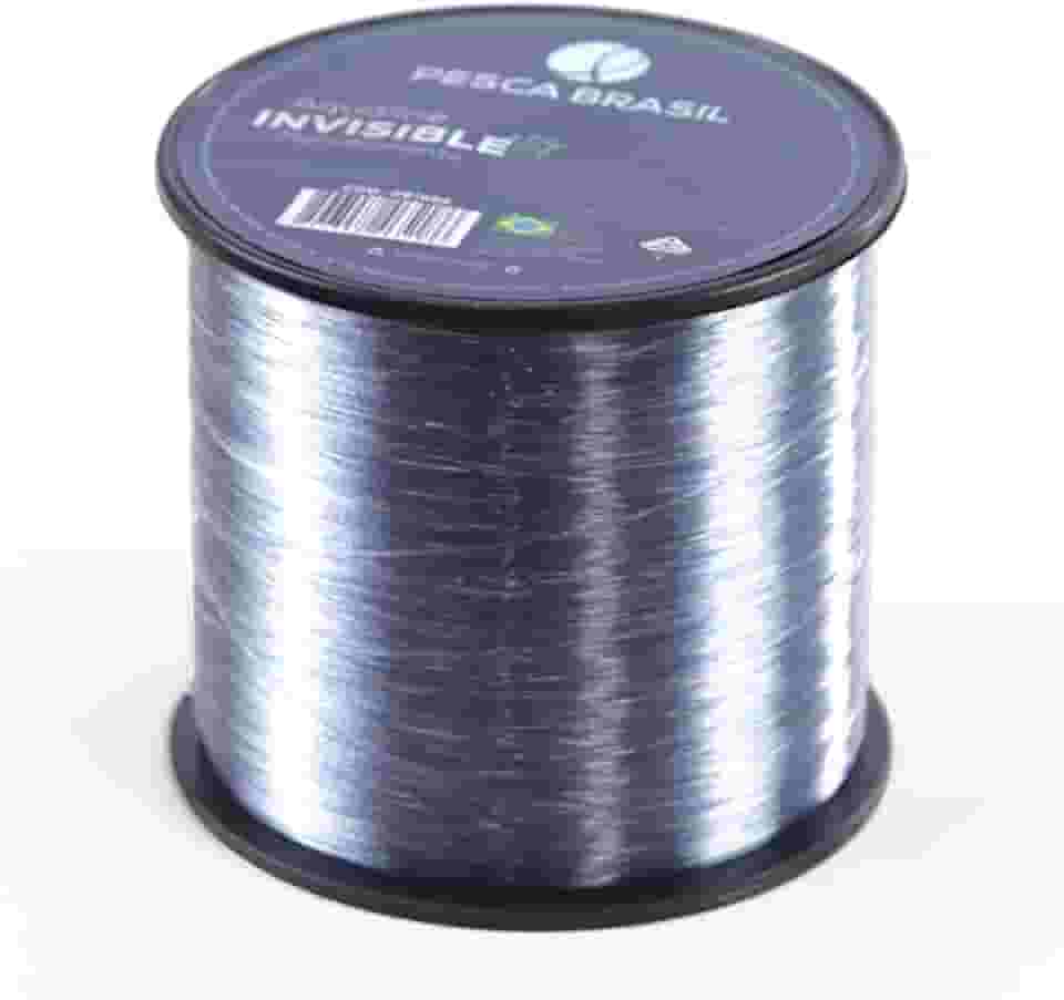 Pesca Brasil, Linha de Pesca 500m Transparente Monofilamento Resistente, Aqualine Invisible 0,35mm