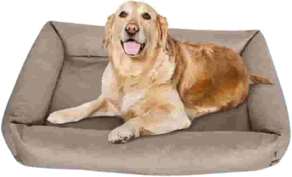 Cama Para Cachorro Grande 100x87 Cm - ESCOLHA A COR - 100% Lavável e Resistente - Pet Querido (CAPUCCINO)