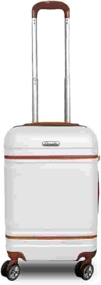 Mala de Viagem de Bordo P/ 10kg em Abs com Rodinhas 360º Removíveis e Leve - Padrão Anac - Qualis (Branco MB001)