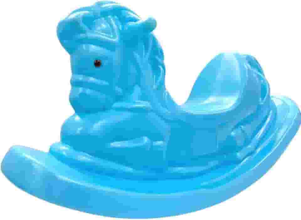 KIDS Cavalinho de Balanço Azul Bebê Brilhante, Gangorra Infantil