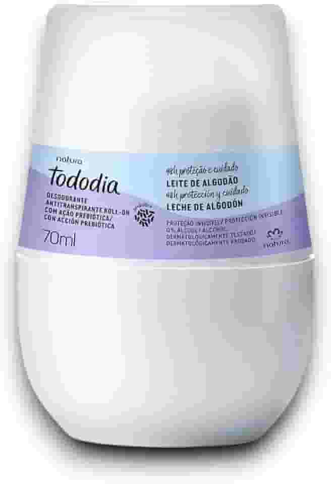 Natura Desodorante Antitranspirante Roll-On Ação Prebiótica Leite de Algodão 70ml