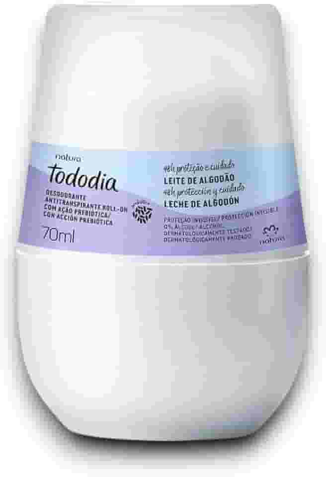 Natura Desodorante Antitranspirante Roll-On Ação Prebiótica Leite de Algodão 70ml