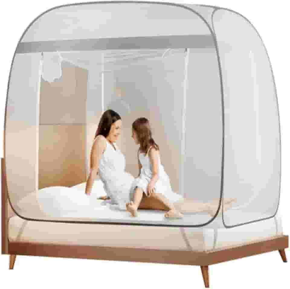 Mosquiteiro Para Cama Sem Necessidade De Pendurar 1.5 * 2 * 1.4m,mosquiteiro (Cinza)