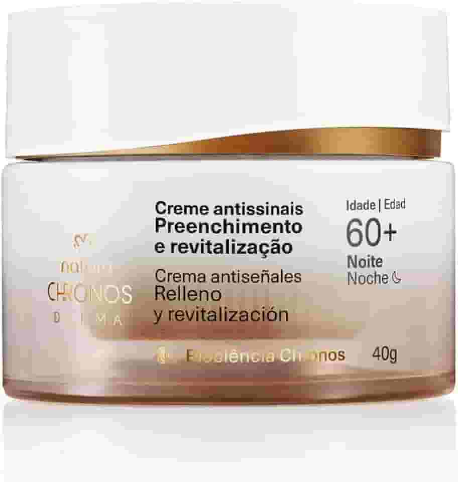 Chronos Creme Antissinais Noturno, 40g, para Pele Madura 60+, Extrato de Casearia