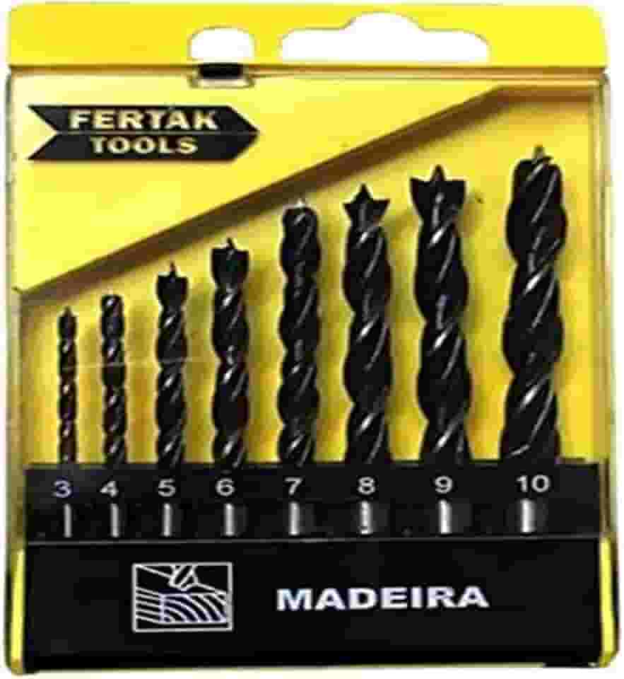 Fertak Jogo De Brocas Para Madeira 8 Peças