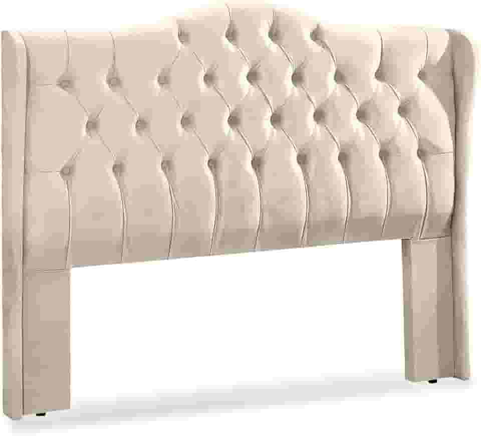 Cabeceira Capitonê 195cm Para Cama King Fixação Box - LH Móveis (Pavia Areia)