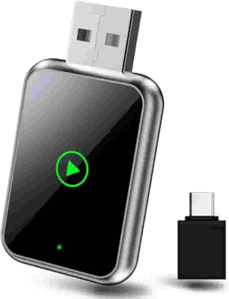 Adaptador CarPlay e Android Auto Sem Fio 2 em 1 | Conversor USB Plug & Play para Multimídia Original | Conexão Automática Rápida 5GHz