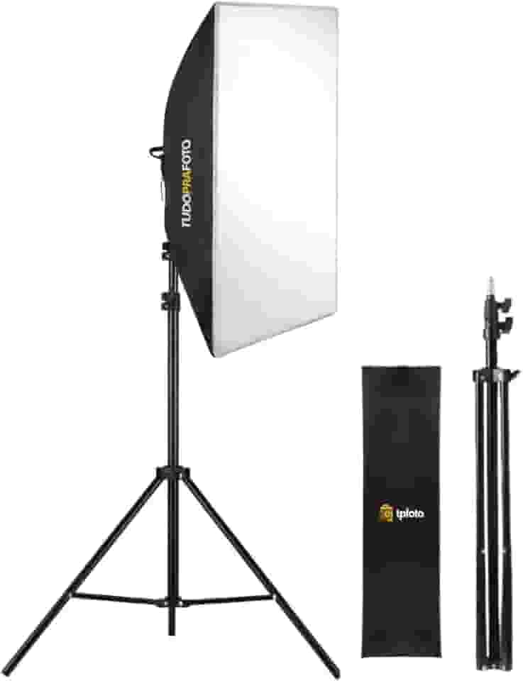 Kit 1 Softbox 50x70 TUDOPRAFOTO Bivolt + Tripé