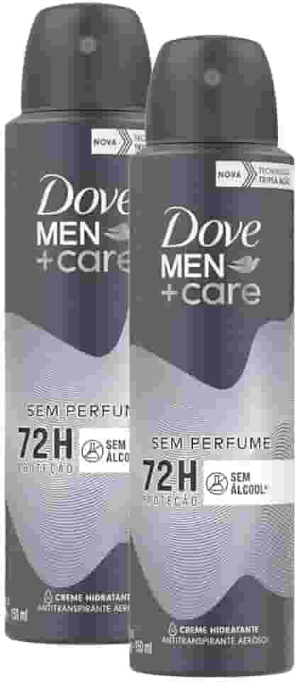 Kit 2 Desodorantes Dove Men+care Antitranspirante Aerossol Sem Perfume 150ml