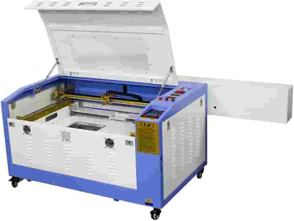 Máquina Cnc Router Laser Corte e Gravação 60x40cm 60w Mesa de Elevação com Sensor Fluxo de Água 220v